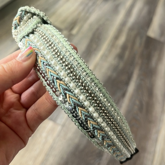 Embellished Headband with Silver Accents - Picture 5 of 6